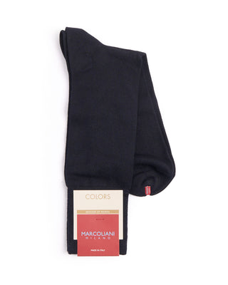 Marcoliani Navy Mousse Of Modal Plain Dress Socks Navy 4387