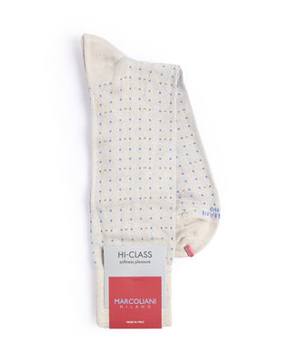 Marcoliani Ice Grey Mousse Of Modal Micro Dots Socks Ice Grey 4301
