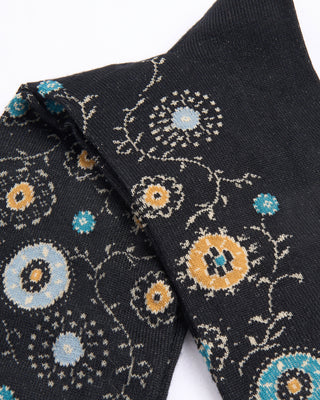 Marcoliani Black Mousse Of Modal Patna Decor Socks Black 2 4365