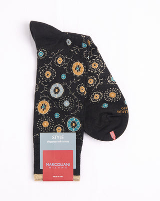 Marcoliani Black Mousse Of Modal Patna Decor Socks Black 4363