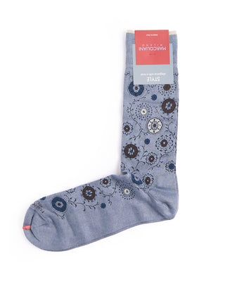 Marcoliani Silver Blue Mousse Of Modal Patna Decor Socks Silver Blue 1 4361