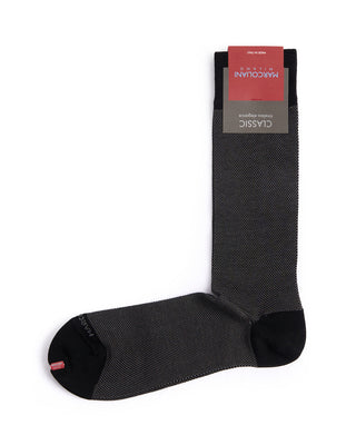 Marcoliani Black Pima Cotton Birdseye Socks Black 1 4538