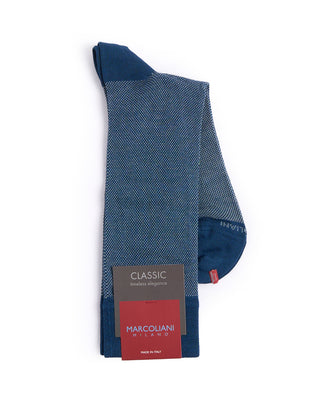 Marcoliani Ocean Pima Cotton Birdseye Socks Ocean 4515