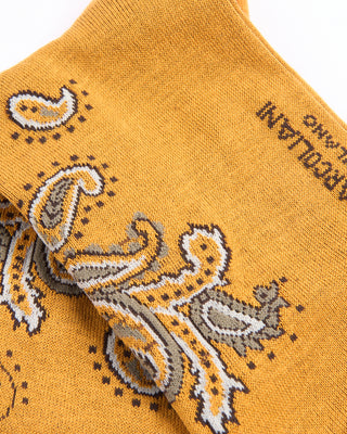Marcoliani Curry Pima Cotton Jali Paisley Socks Curry 2 4359