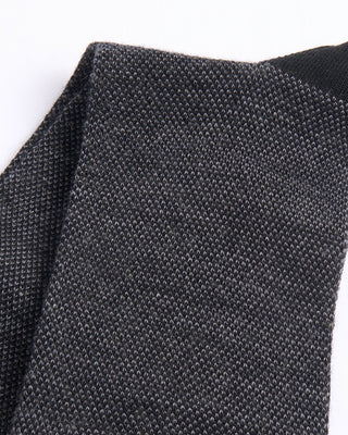 Marcoliani Black Extrafine Merino Birdseye Socks Black 4304