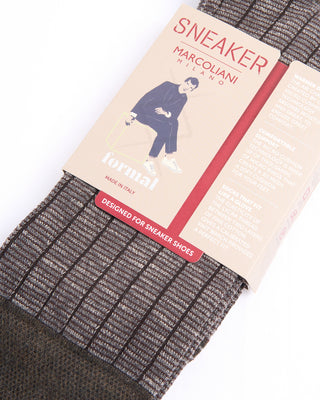 Marcoliani Coffee Pima Cotton Microstripes Socks Coffee 1 4436