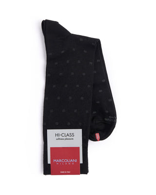 Marcoliani Black Mousse Of Modal Micro Polka Socks Black 3 4548