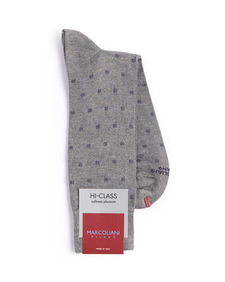 Marcoliani Silver Grey Mousse Of Modal Micro Polka Socks Silver Grey 1 4535