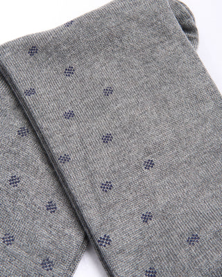 Marcoliani Silver Grey Mousse Of Modal Micro Polka Socks Silver Grey 2 4536