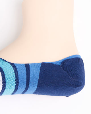 Marcoliani Pima Cotton Invisible Bellagio Stripe Socks Navy  3