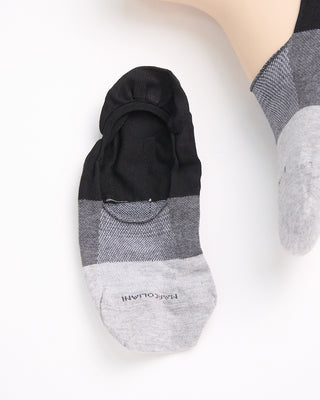 Marcoliani Pima Cotton Invisible Touch Colourblocking Socks Grey  Black  1