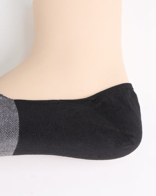Marcoliani Pima Cotton Invisible Touch Colourblocking Socks Grey  Black  3