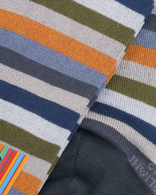 Marcoliani Rainbow Stripe Socks Orange 1 2