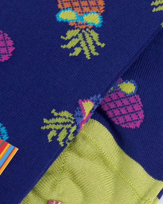 Marcoliani Pineapple Print Socks Blue 1 2