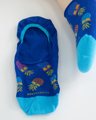 Marcoliani Pineapple Print Loafer Socks Socks Blue 1 2