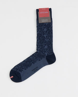 Marcoliani Floral Print Socks Navy 1 3