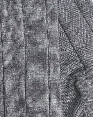 Marcoliani Light Cashmere Ribbed Dress Socks Charcoal 0 1