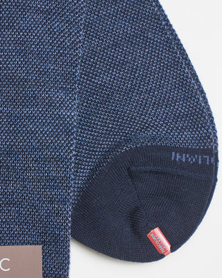 Marcoliani Extrafine Merino Birdseye Socks Navy 0 1