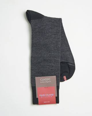 Marcoliani Extrafine Merino Birdseye Socks Black 0 2