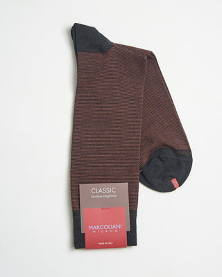 Marcoliani Extrafine Merino Striped Socks Charcoal 0 4