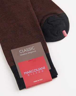 Marcoliani Extrafine Merino Striped Socks Charcoal 965
