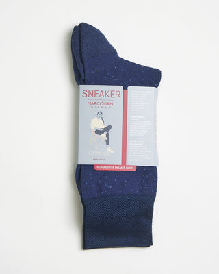 Marcoliani Pima Cotton Tweed Socks Navy 0