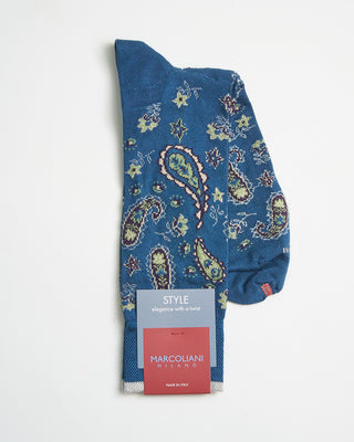 Marcoliani Mousse Of Modal Paisley Socks Denim 0