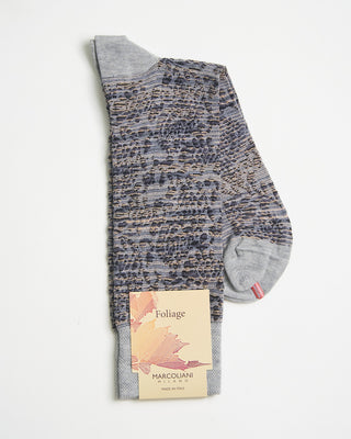 Marcoliani Cotton Merino Falling Leaf Socks Silver 0