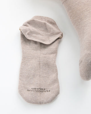 Marcoliani Solid Invisible Sneaker Socks Beige 