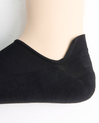 Marcoliani Solid Invisible Sneaker Socks Black  1
