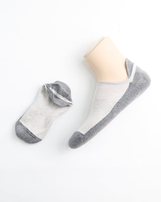 Marcoliani Stripe Invisible Sneaker Socks Silver 