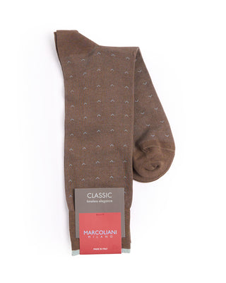 Marcoliani Pima Cotton Volo Socks Brown 4 4312