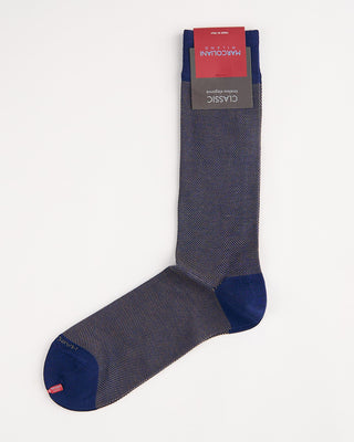Marcoliani Pima Cotton Birdseye Socks Blue 1 968
