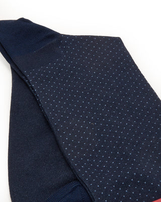 Marcoliani Fresh Of Modal Micro Pindot Navy 2 7927