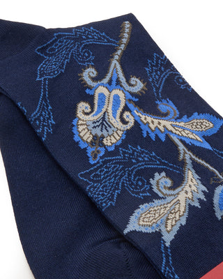 Marcoliani Pima Cotton Moghul Flower Navy 7887