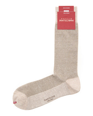 Marcoliani Linen  Cotton Piquè Beige 7864