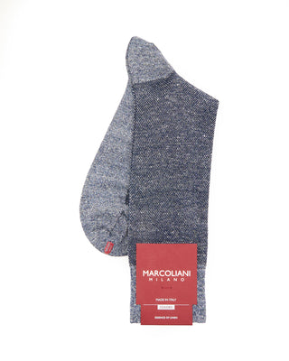 Marcoliani Linen  Cotton Piquè Marina Blue 1 7871