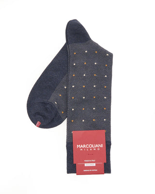 Marcoliani Pima Cotton Contemporary Dots Navy 1 7802