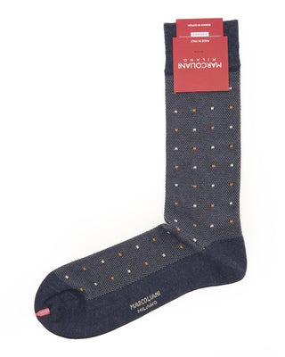 Marcoliani Pima Cotton Contemporary Dots Navy 2 7803