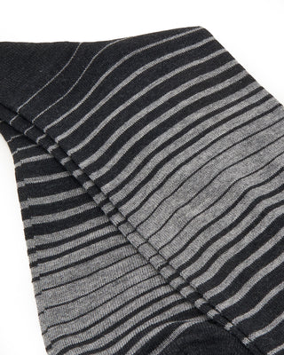 Marcoliani Pima Cotton Shaded Stripes Charcoal 2 7840