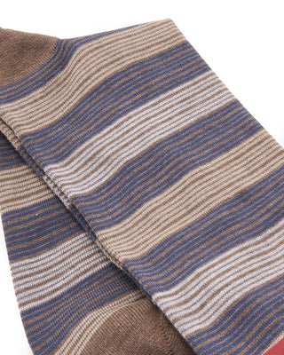 Marcoliani Pima Cotton Scala Stripe Cappuccino 3 7859
