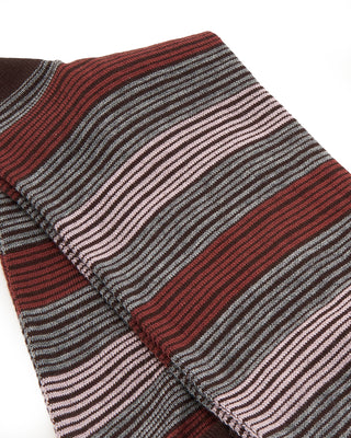 Marcoliani Pima Cotton Scala Stripe Brown Mix 7860