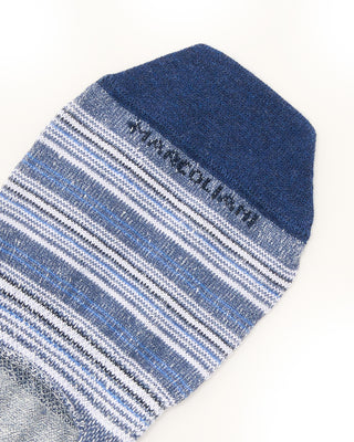 Marcoliani Invisible Touch T Shirt Stripe Navy 2 7965