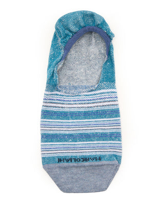 Marcoliani Invisible Touch T Shirt Stripe Petrol Green 1 7990