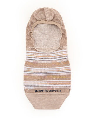 Marcoliani Invisible Touch T Shirt Stripe Khaki 1 7969