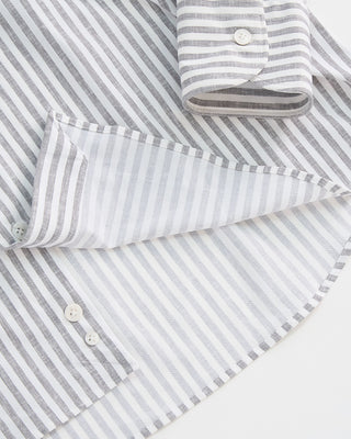 Orian Active Stretch Striped Shirt Grey 1