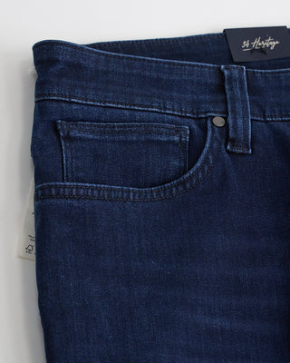 34 Heritage Dark Midnight Brushed Urban Cool Fit Slim Stretch Jeans Navy  3