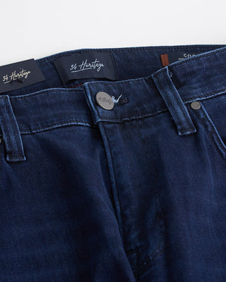 34 Heritage Dark Midnight Brushed Urban Cool Fit Slim Stretch Jeans Navy  4