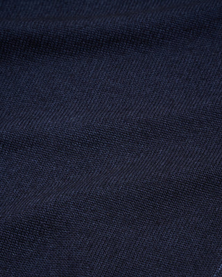 Ferrante Garment Dyed Merino Wool 7 Gauge Full Zip Cardigan Navy 4 2977