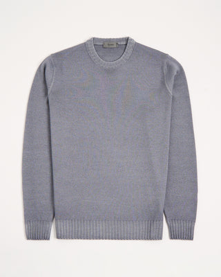 Ferrante Grey 7 Gauge Frosted Garment Dyed Wool Crewneck Grey 4 2999